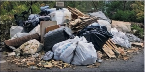 Household junk removal pile